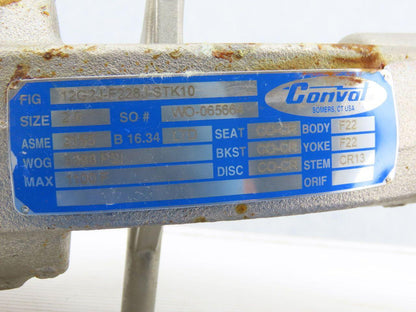 Conval STK-10 2" Socket Weld Stainless Steel Globe Valve 1100°F