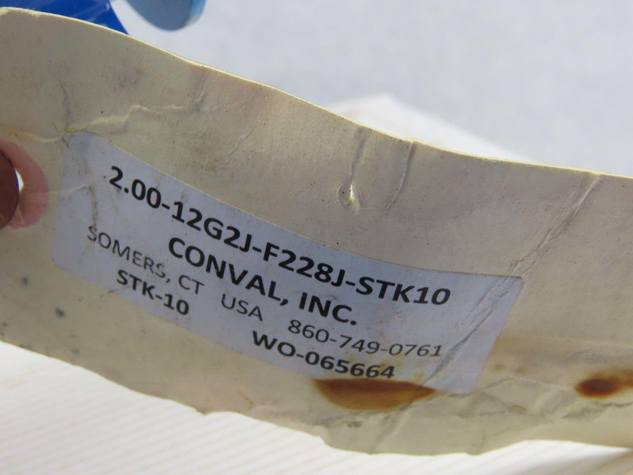 Conval STK-10 2" Socket Weld Stainless Steel Globe Valve 1100°F