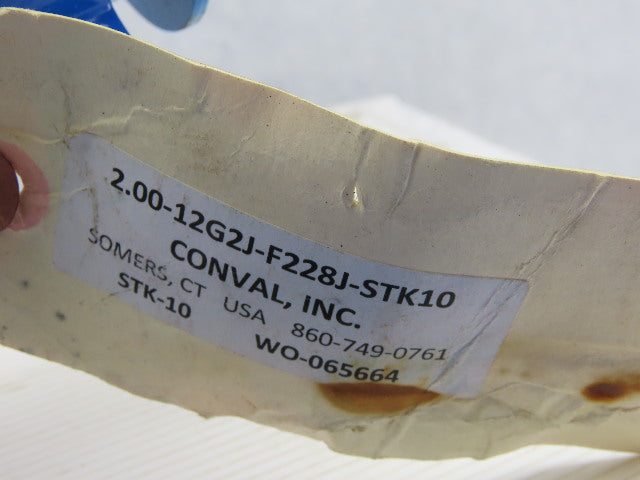 Conval STK-10 2" Socket Weld Stainless Steel Globe Valve 1100°F
