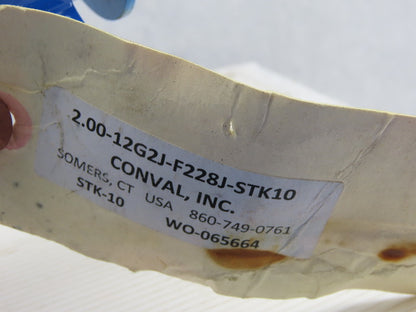 Conval STK-10 2" Socket Weld Stainless Steel Globe Valve 1100°F