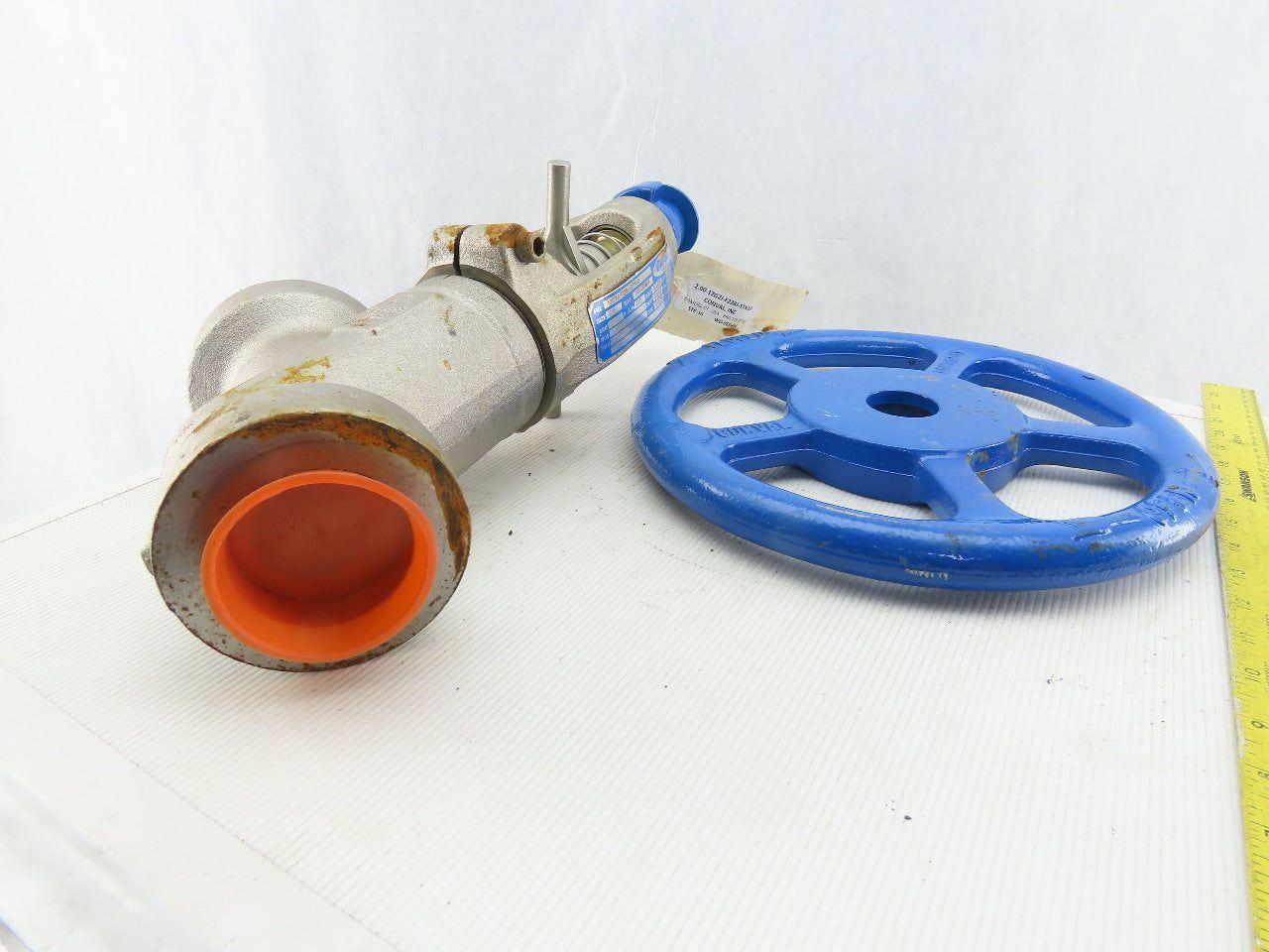 Conval STK-10 2" Socket Weld Stainless Steel Globe Valve 1100°F