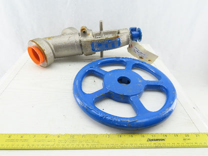 Conval STK-10 2" Socket Weld Stainless Steel Globe Valve 1100°F