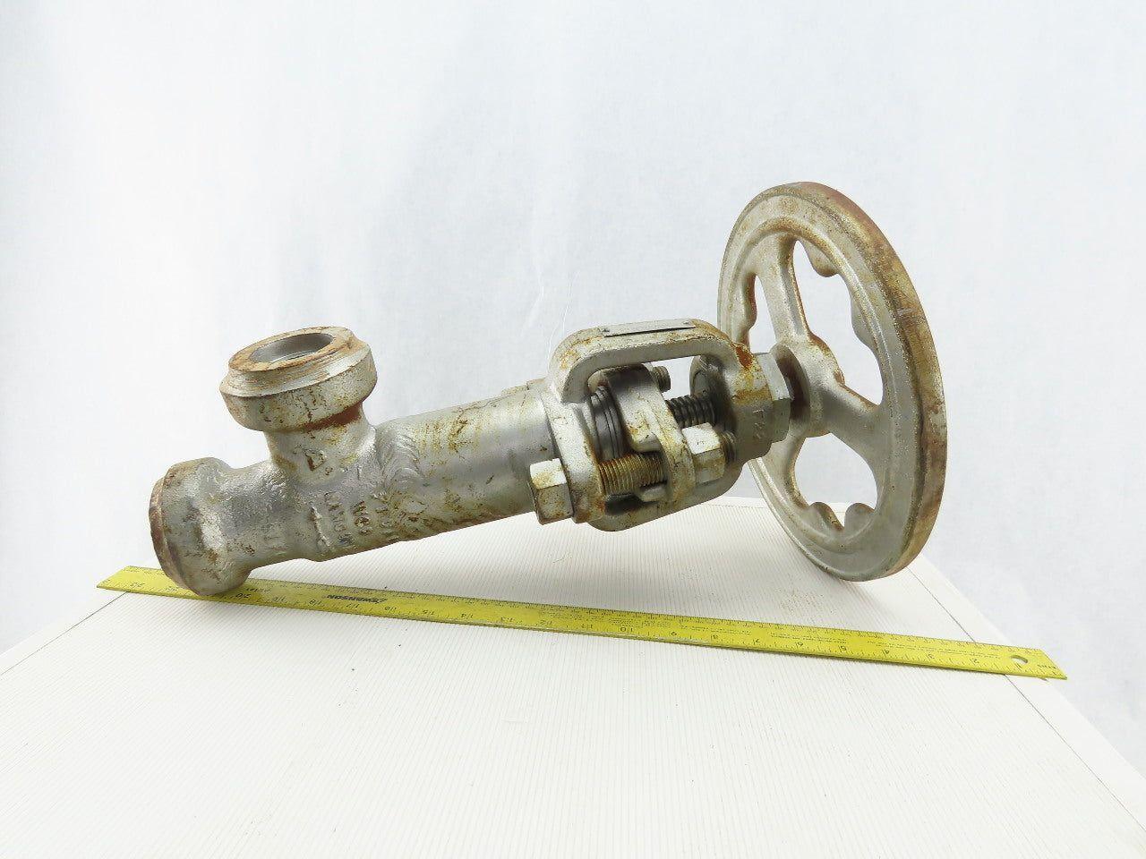 Hancock 7190W 2" Socket Weld Forged Steel Globe Valve 90° 3600 WOG