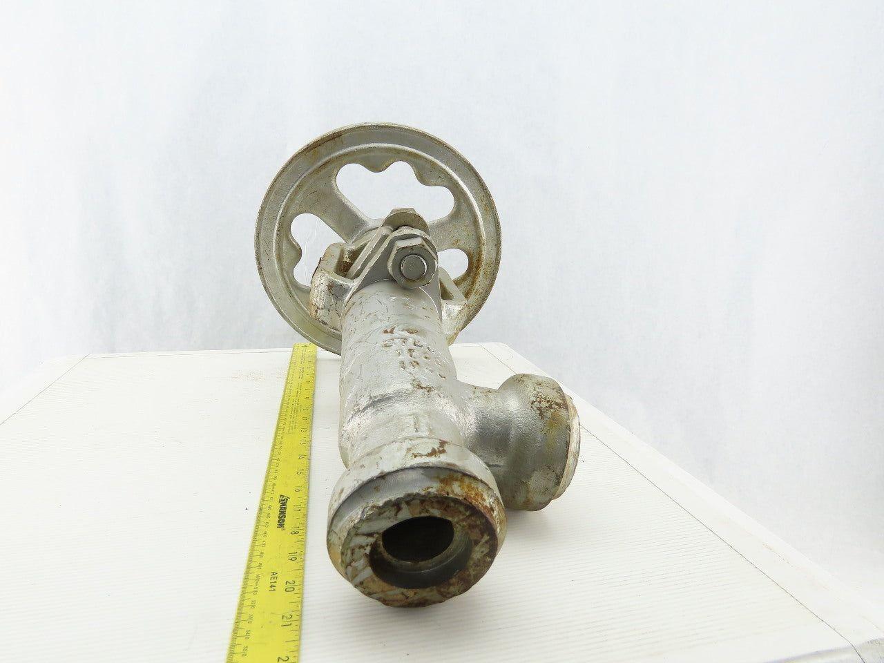 Hancock 7190W 2" Socket Weld Forged Steel Globe Valve 90° 3600 WOG
