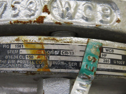 Powell B-1755 1561 3" Flange Mount 600 Wall Swing Check Valve