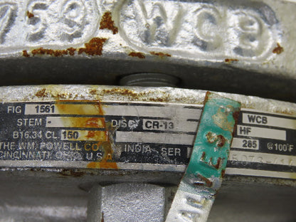 Powell B-1755 1561 3" Flange Mount 600 Wall Swing Check Valve