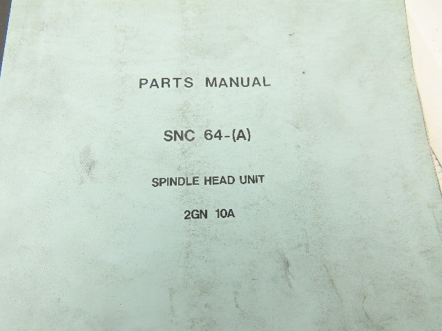 Makino Milling Machine SNC 61-(A) Parts Manual Series Lot of 7 Books