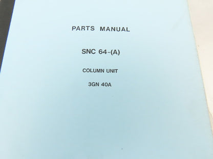 Makino Milling Machine SNC 61-(A) Parts Manual Series Lot of 7 Books
