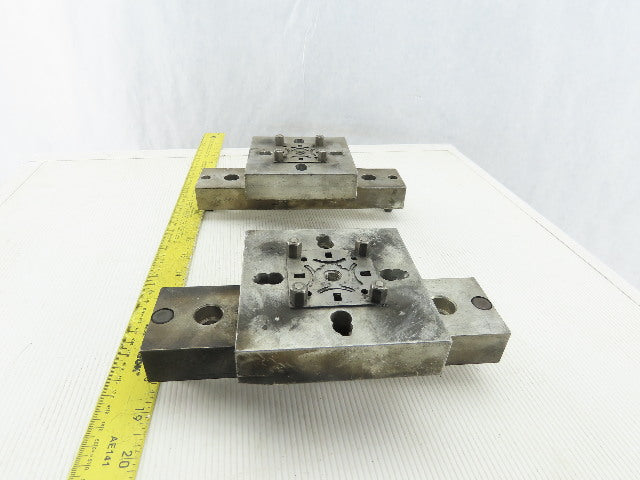 EDM Tooling 4"x4"x1" Aluminum Adapter Plate Lot of 2