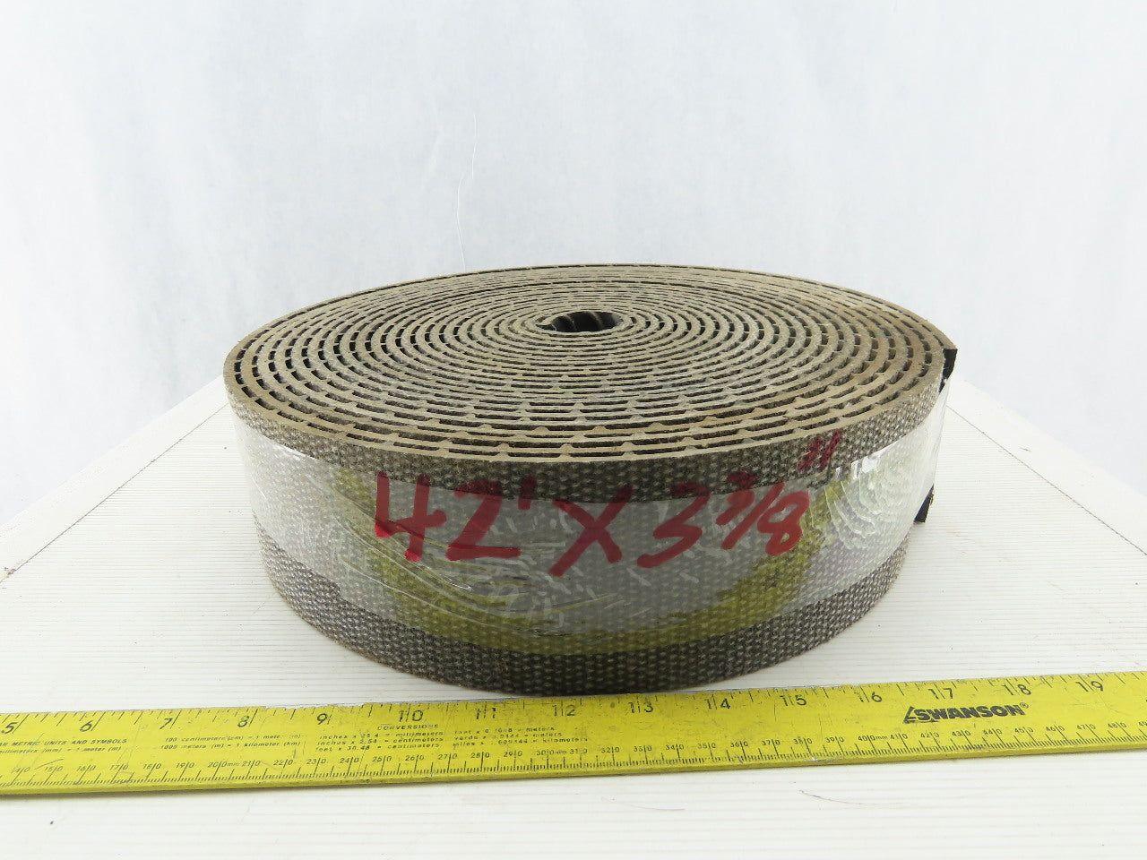 3-3/8" Interwoven Back Crescent Cleat Conveyor Belt 9/32" T 42'