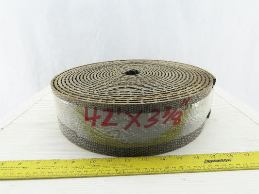 3-3/8" Interwoven Back Crescent Cleat Conveyor Belt 9/32" T 42'