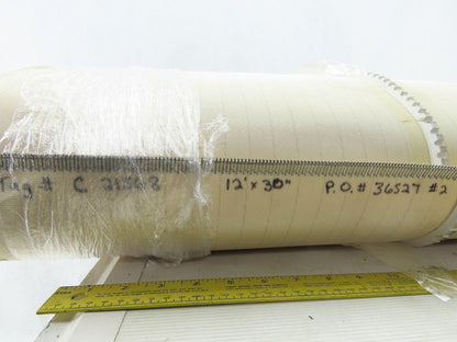 30" PVC Woven Back High Cleat Top Incline Decline V-Guide Conveyor Belt 12'