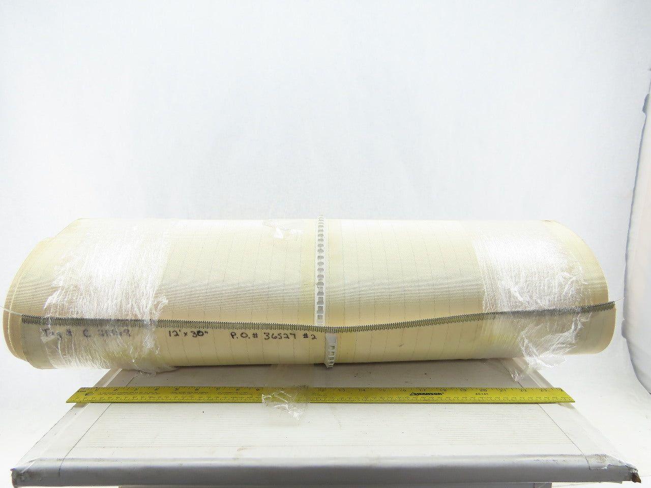 30" PVC Woven Back High Cleat Top Incline Decline V-Guide Conveyor Belt 12'