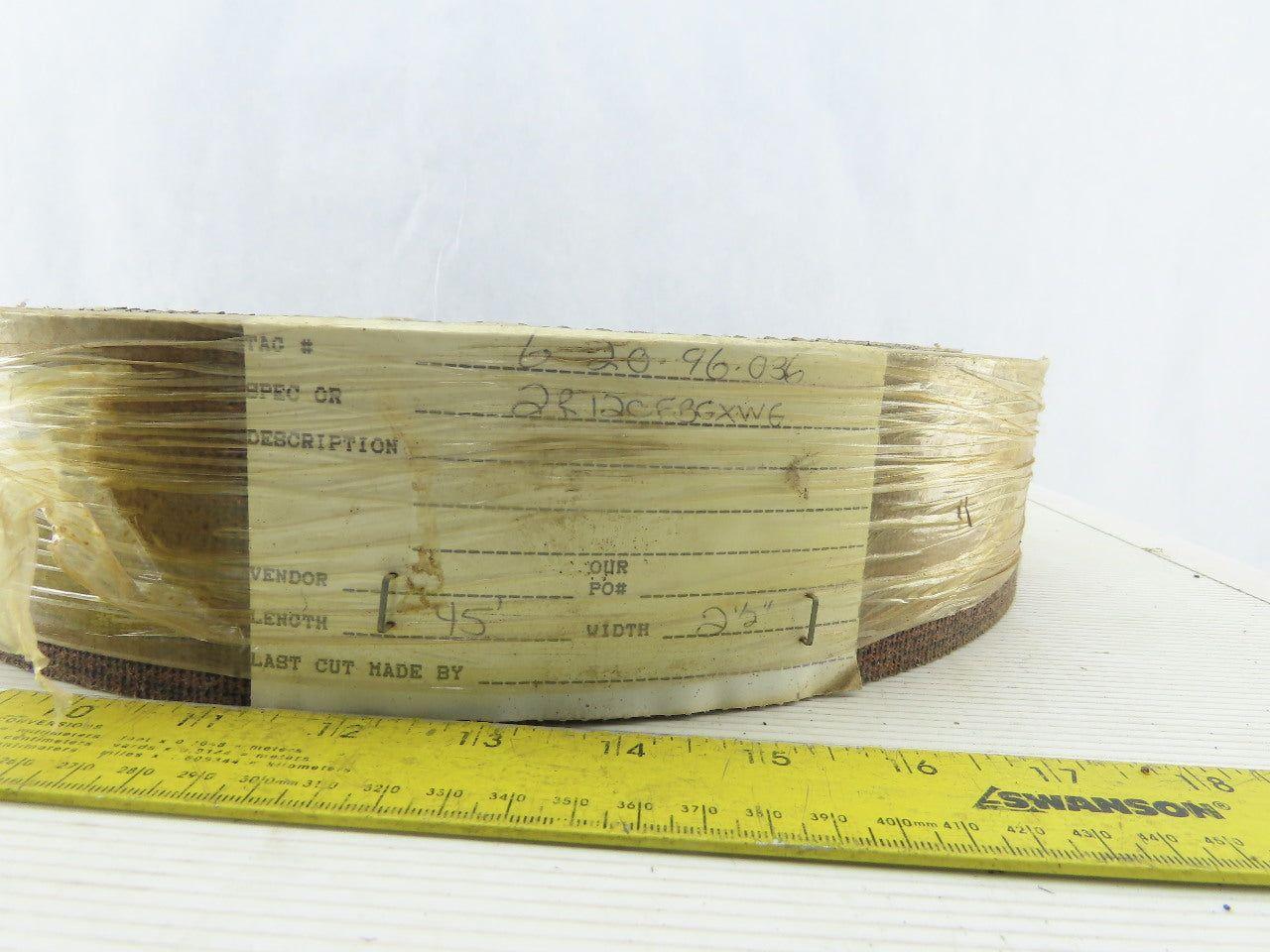 2-1/2" Woven Back 3 Ply Diamond Cleat Incline Decline 9/32"T Conveyor Belt 45'