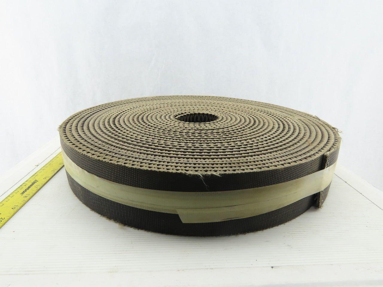 2-3/4" Woven Back 2 Ply Diamond Cleat Incline Decline 3/8"T Conveyor Belt 66'