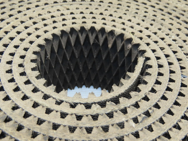2-3/4" Woven Back 2 Ply Diamond Cleat Incline Decline 3/8"T Conveyor Belt 66'
