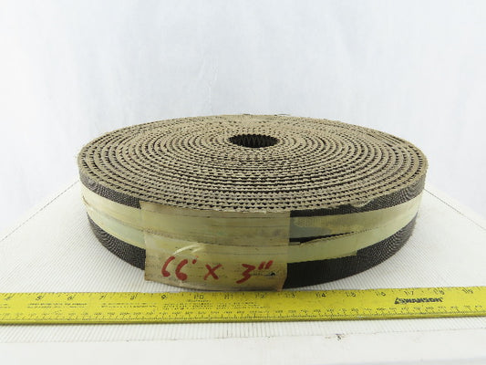 2-3/4" Woven Back 2 Ply Diamond Cleat Incline Decline 3/8"T Conveyor Belt 66'