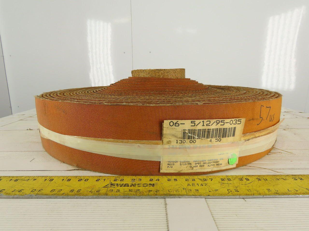 4-1/2" 2 Ply Woven Back Diamond Cleat Incline Decline Conveyor Belt 130'