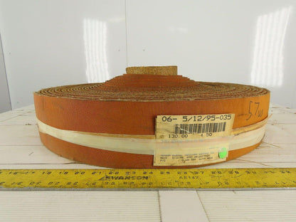 4-1/2" 2 Ply Woven Back Diamond Cleat Incline Decline Conveyor Belt 130'