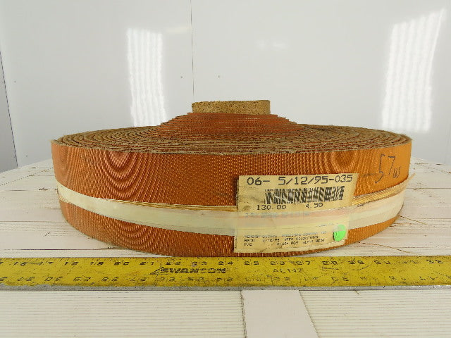 4-1/2" 2 Ply Woven Back Diamond Cleat Incline Decline Conveyor Belt 130'