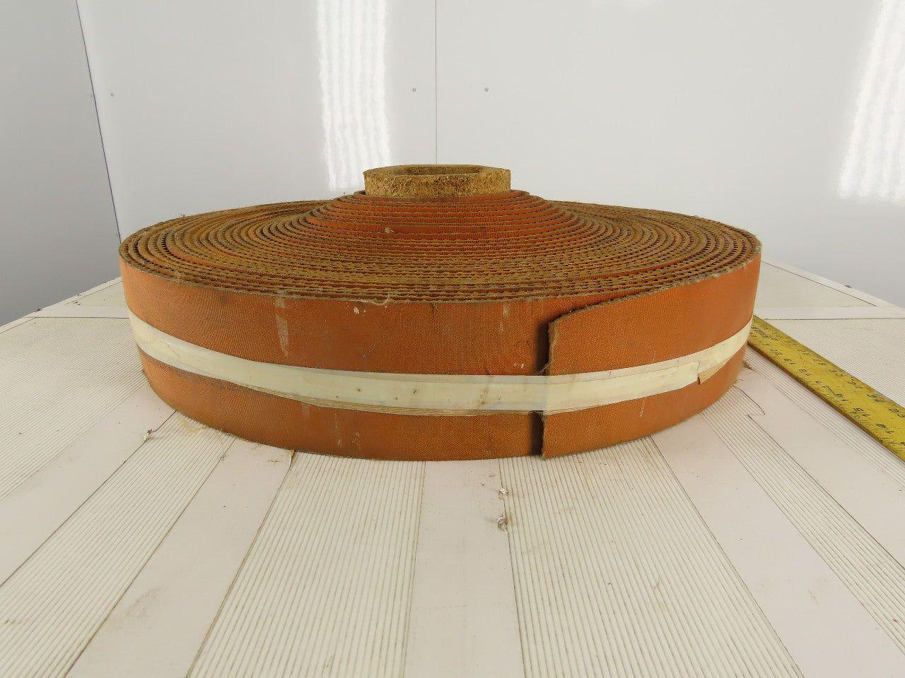 4-1/2" 2 Ply Woven Back Diamond Cleat Incline Decline Conveyor Belt 130'