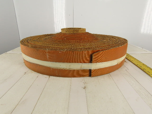 4-1/2" 2 Ply Woven Back Diamond Cleat Incline Decline Conveyor Belt 130'