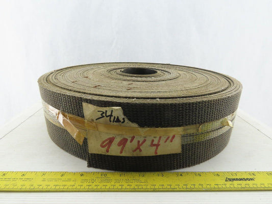 4" Interwoven Back Smooth Top Conveyor Belt 0.179"T 99'