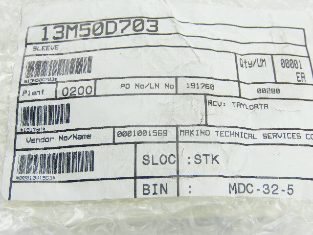 Makino 13M50D703 Sleeve For EDM Machine