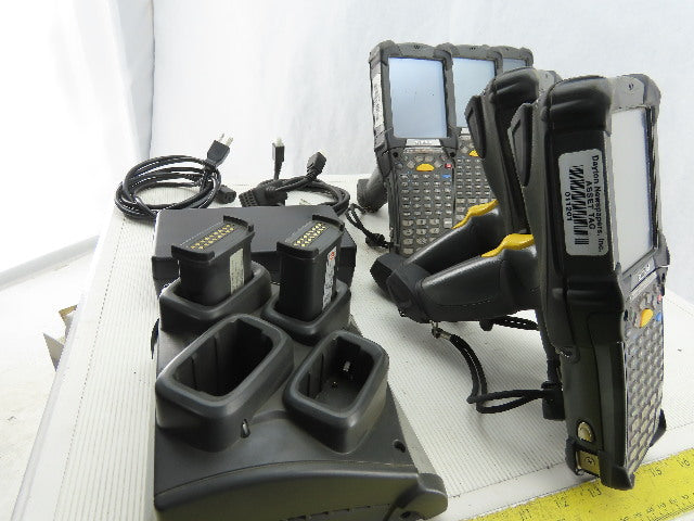 Symbol Motorola MC9090-GJ0HJEFAGWR Barcode Scanner Batteries & Charger Lot of 5