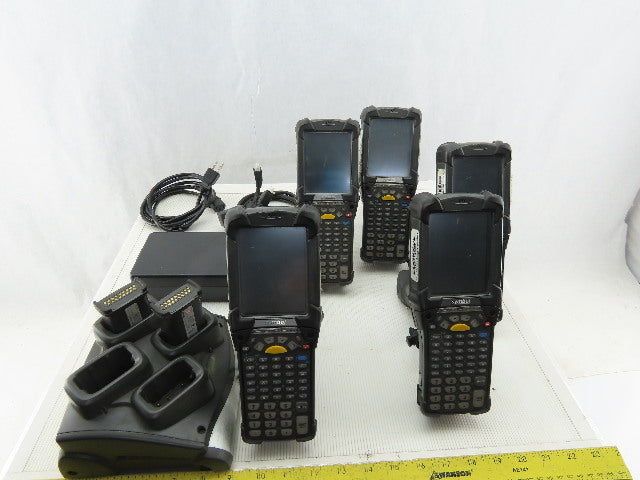 Symbol Motorola MC9090-GJ0HJEFAGWR Barcode Scanner Batteries & Charger Lot of 5