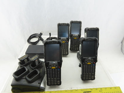 Symbol Motorola MC9090-GJ0HJEFAGWR Barcode Scanner Batteries & Charger Lot of 5
