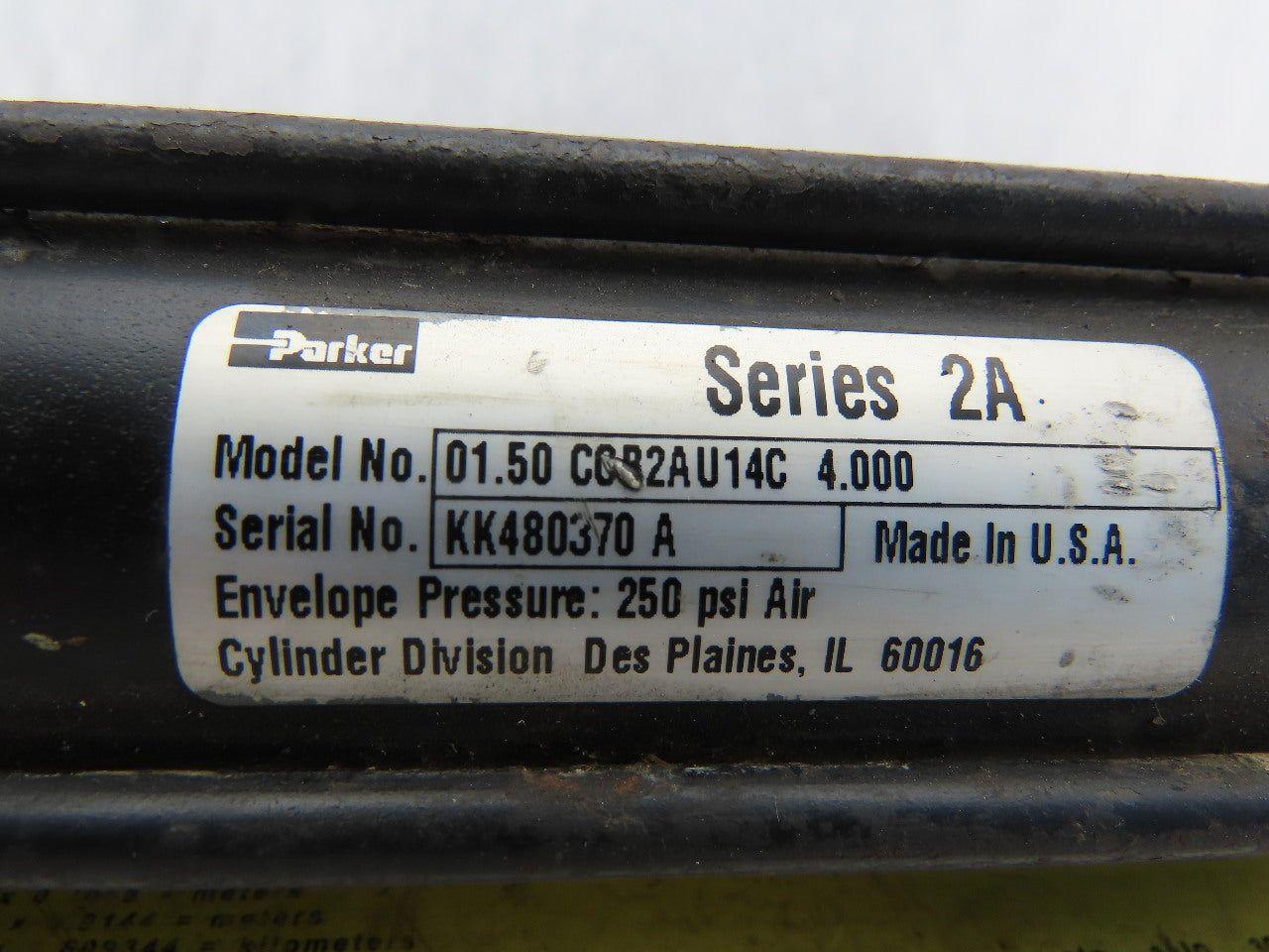 Parker 01.50CCB2AU14C Ser. 2A Pneumatic Air Cylinder 1-1/2" Bore 4" Stroke