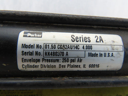 Parker 01.50CCB2AU14C Ser. 2A Pneumatic Air Cylinder 1-1/2" Bore 4" Stroke