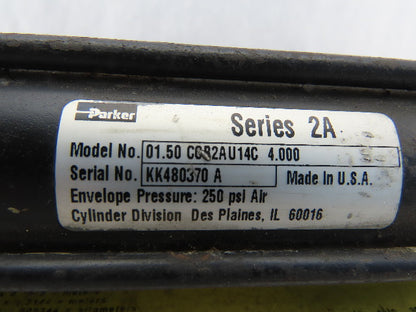 Parker 01.50CCB2AU14C Ser. 2A Pneumatic Air Cylinder 1-1/2" Bore 4" Stroke