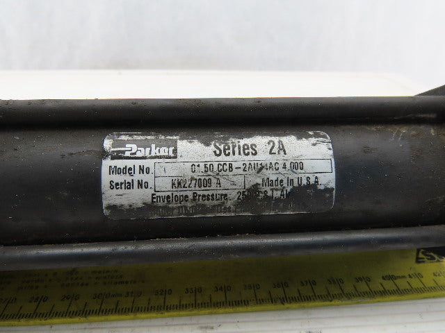 Parker 01.50CCB-2AU14AC Ser. 2A Pneumatic Air Cylinder 1-1/2" Bore 4" Stroke