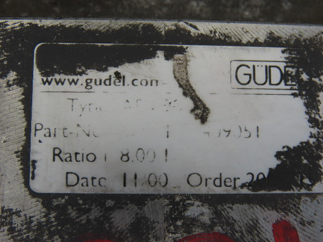 GUEL Worm Gear Reducer 8:1 Ratio Right Angle