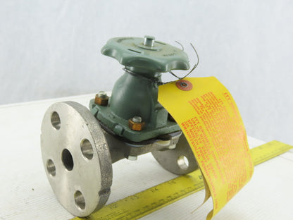 ITT Grinnell 3/4" Flanged Stainless Steel Diaphragm Valve