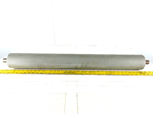 Conveyor Idler Roller 4" Dia 34" Length 1-1/8" Round Axle