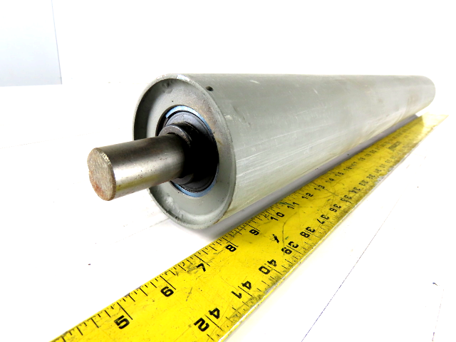 Conveyor Idler Roller 4" Dia 34" Length 1-1/8" Round Axle