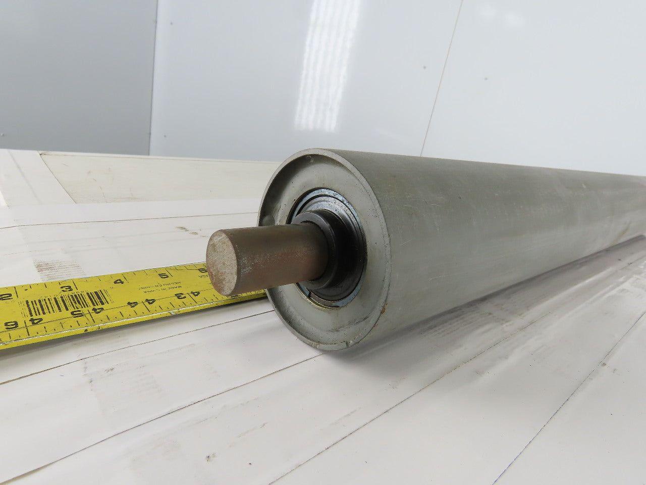 Conveyor Idler Roller 4" Dia 34" Length 1-1/8" Round Axle