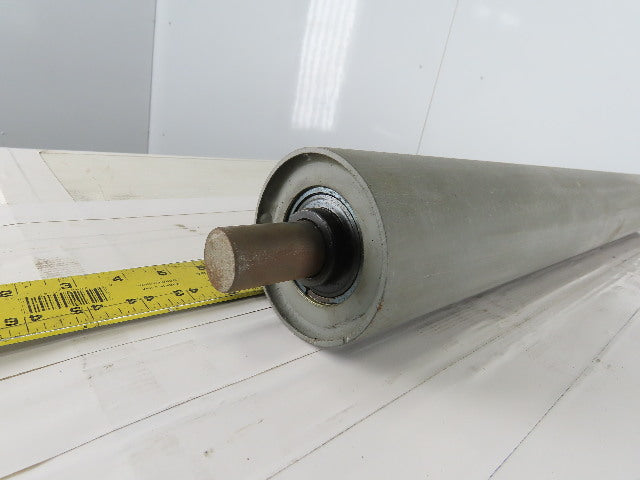 Conveyor Idler Roller 4" Dia 34" Length 1-1/8" Round Axle