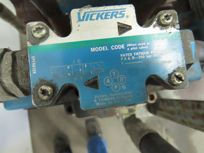 Vickers 5Hp Hydraulic Power Unit 65 Gallon W/PVQ10 A2R SE1S 10 Pump 208-230/460V