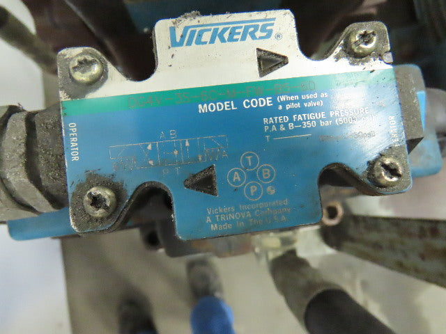 Vickers 5Hp Hydraulic Power Unit 65 Gallon W/PVQ10 A2R SE1S 10 Pump 208-230/460V