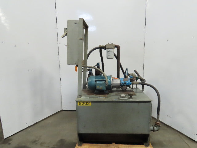 Vickers 5Hp Hydraulic Power Unit 65 Gallon W/PVQ10 A2R SE1S 10 Pump 208-230/460V