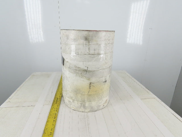 2-Ply White/Clear Polyurethane Smooth Top Conveyor Belt 18"W X 10'L X 0.208"T