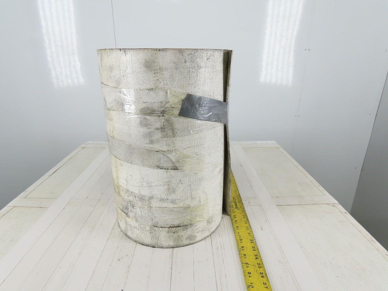 2-Ply White/Clear Polyurethane Smooth Top Conveyor Belt 18"W X 10'L X 0.208"T