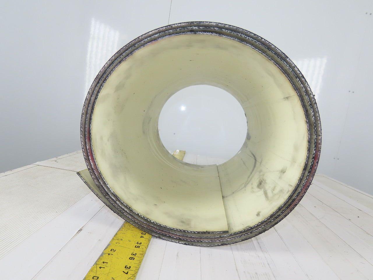 2-Ply White/Clear Polyurethane Smooth Top Conveyor Belt 18"W X 10'L X 0.208"T