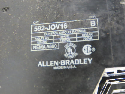 Allen Bradley 592-J0V16 Ser. B Overload Relay Lot of 4
