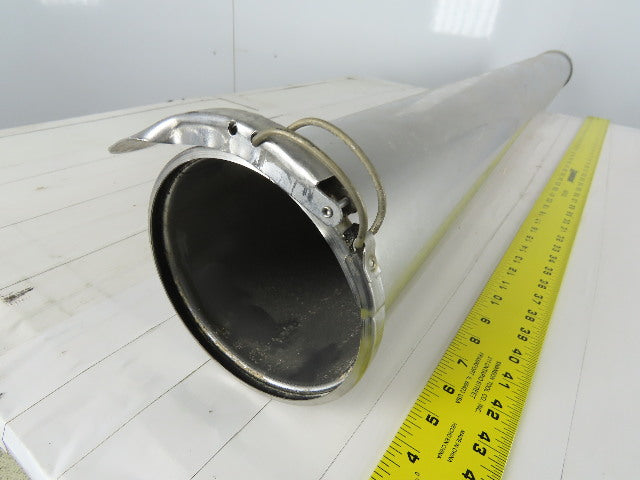 5" Stainless Steel Duct Pipe Ductwork Rolled End Quick Connect 59" Length