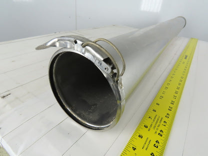 5" Stainless Steel Duct Pipe Ductwork Rolled End Quick Connect 59" Length